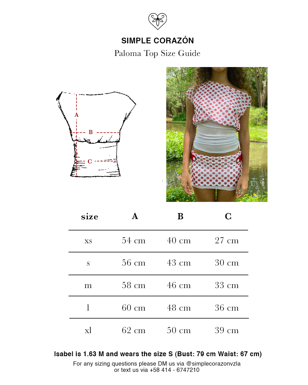 Paloma top - black polka