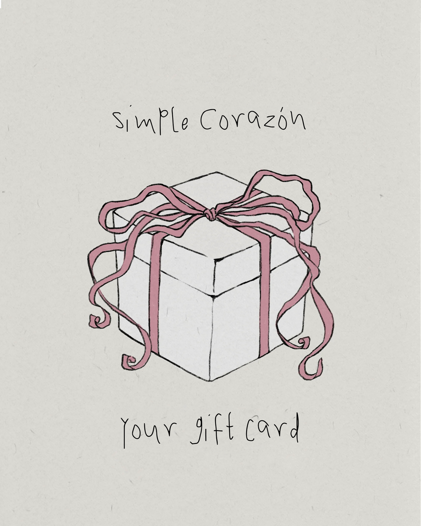 Simple Corazon Gift Card