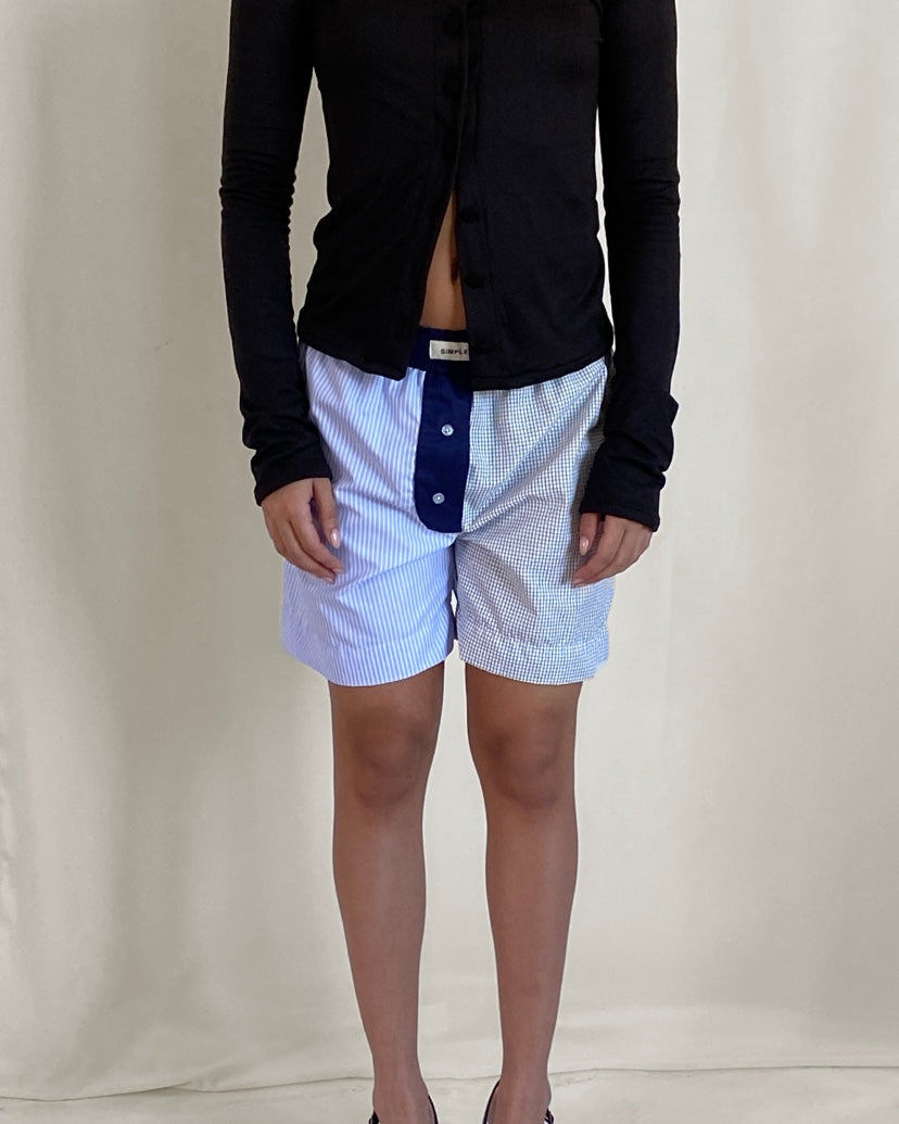 Duo tone boxer short blue/black