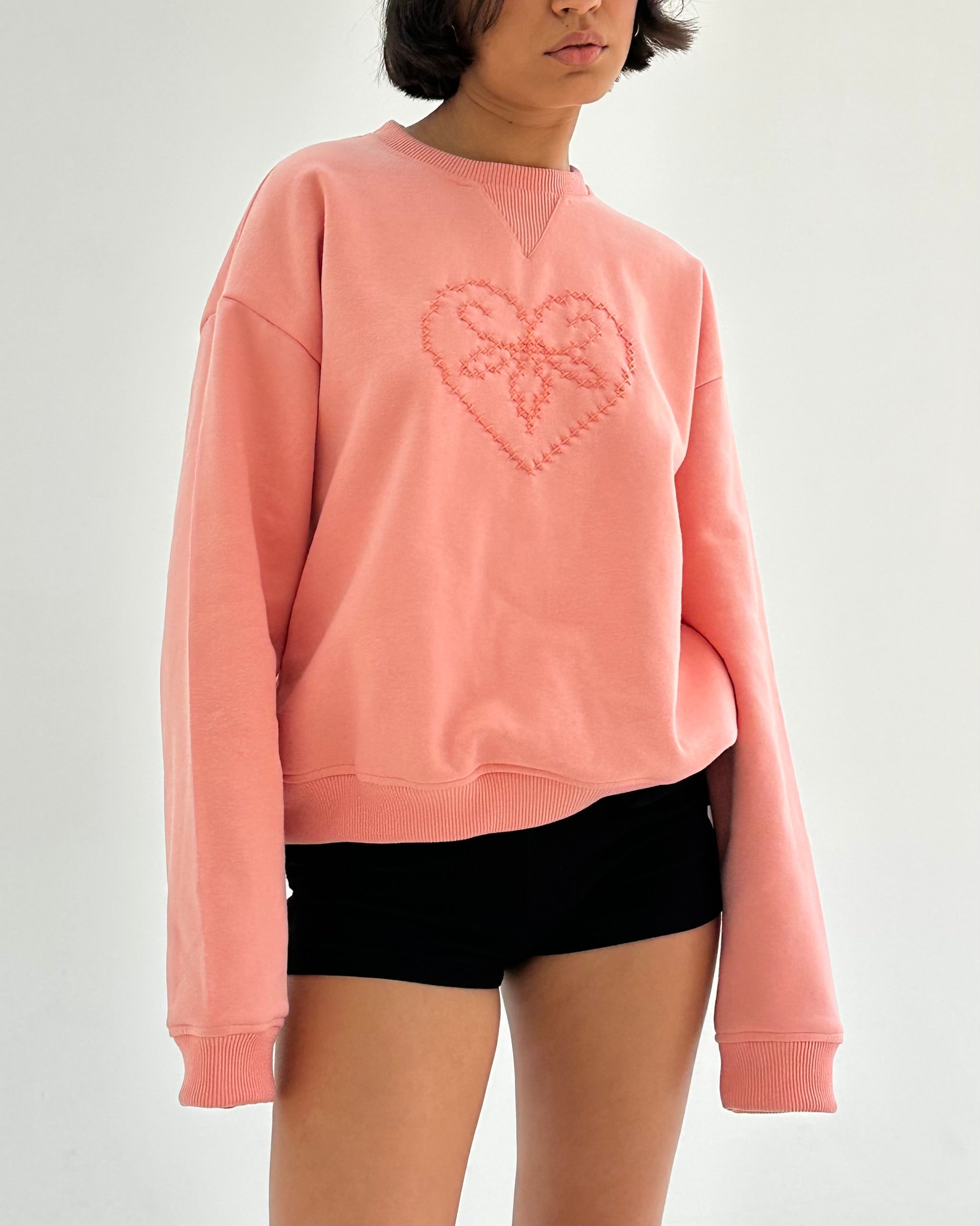 Heirloom fleece crewneck - blush