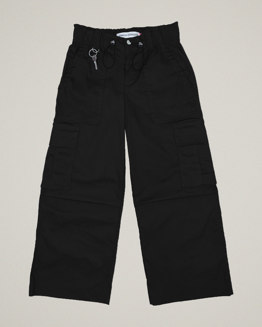 Utility cargo pants - vanta black