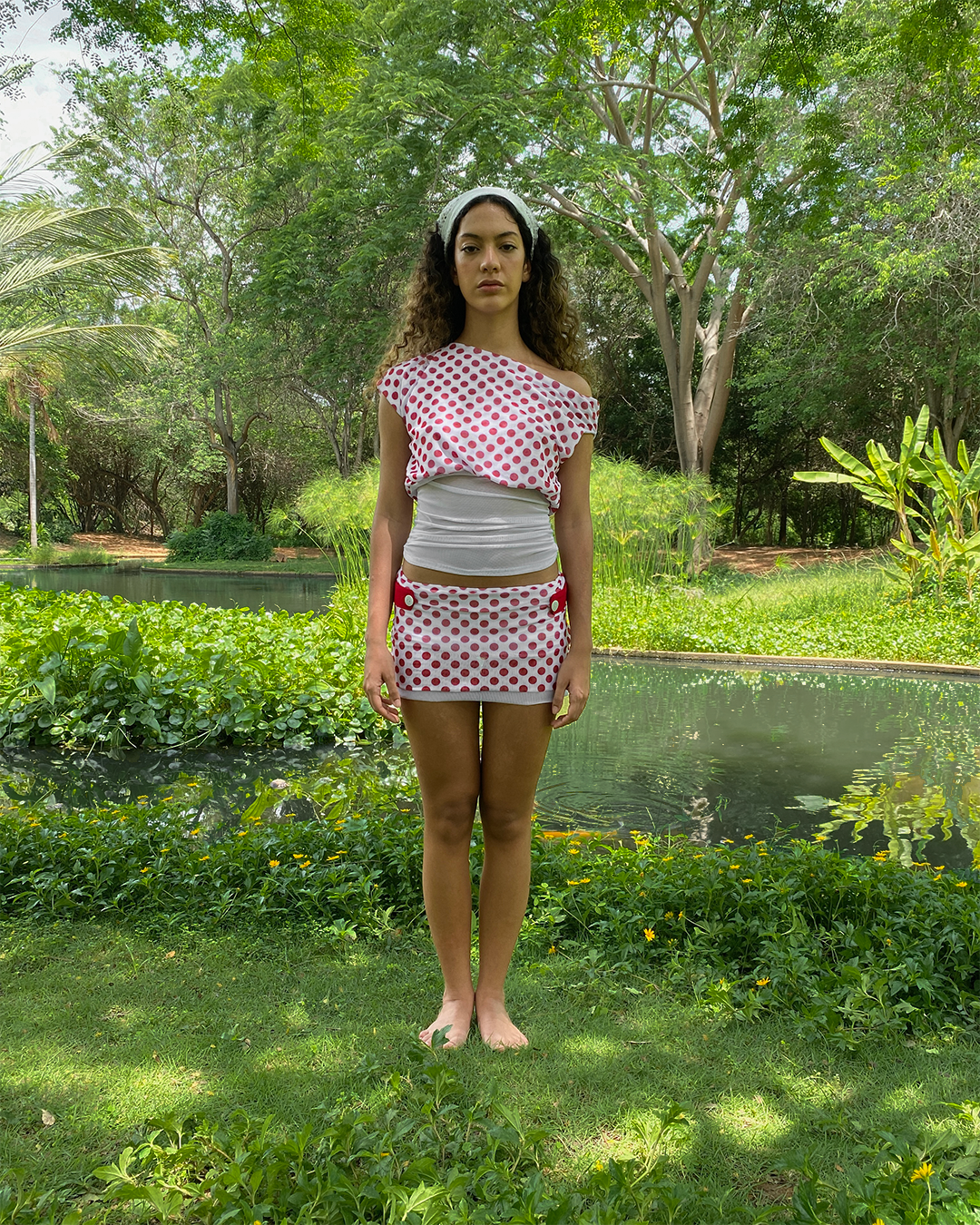 Paloma top - red polka