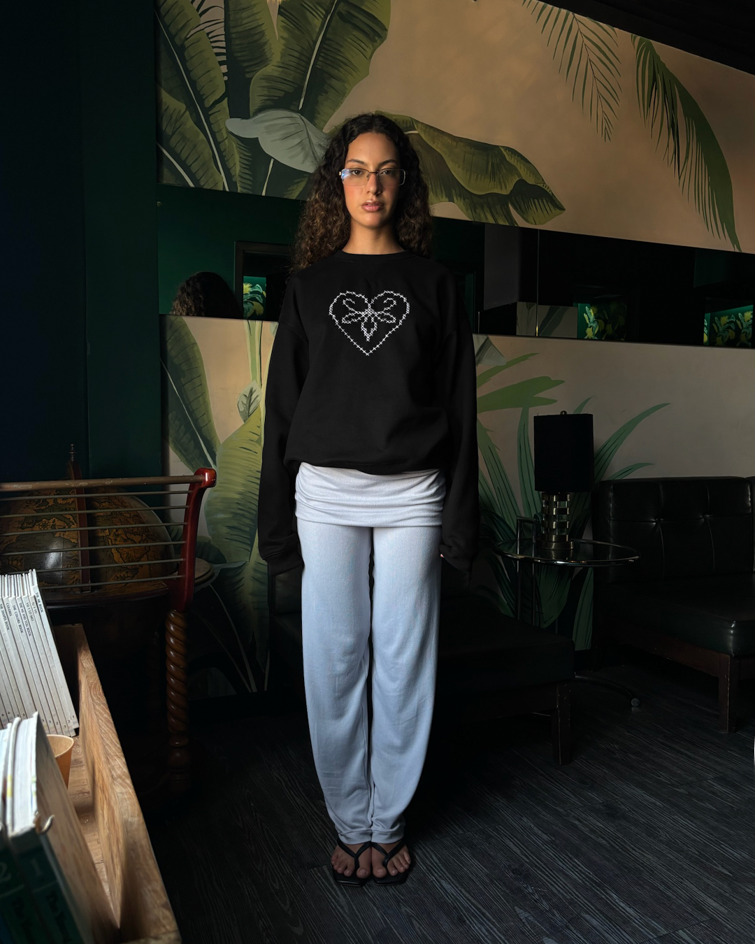 Heirloom fleece crewneck - black