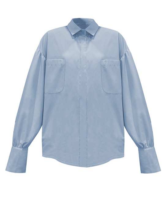 Boyfriend Shirt -Sky Blue