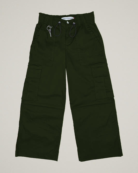 Utility cargo pants - forrest green