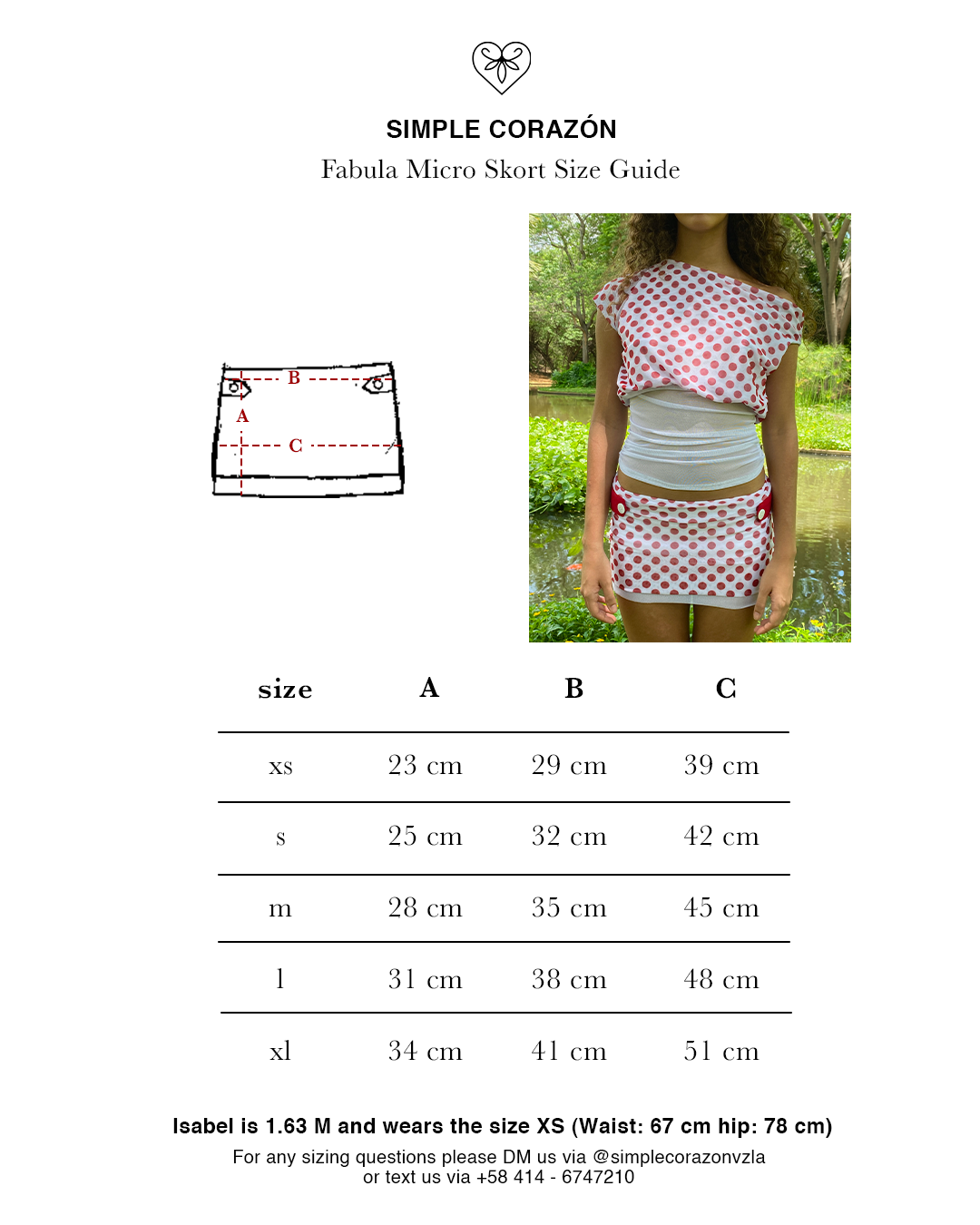 Fabula Micro Skort - red polka