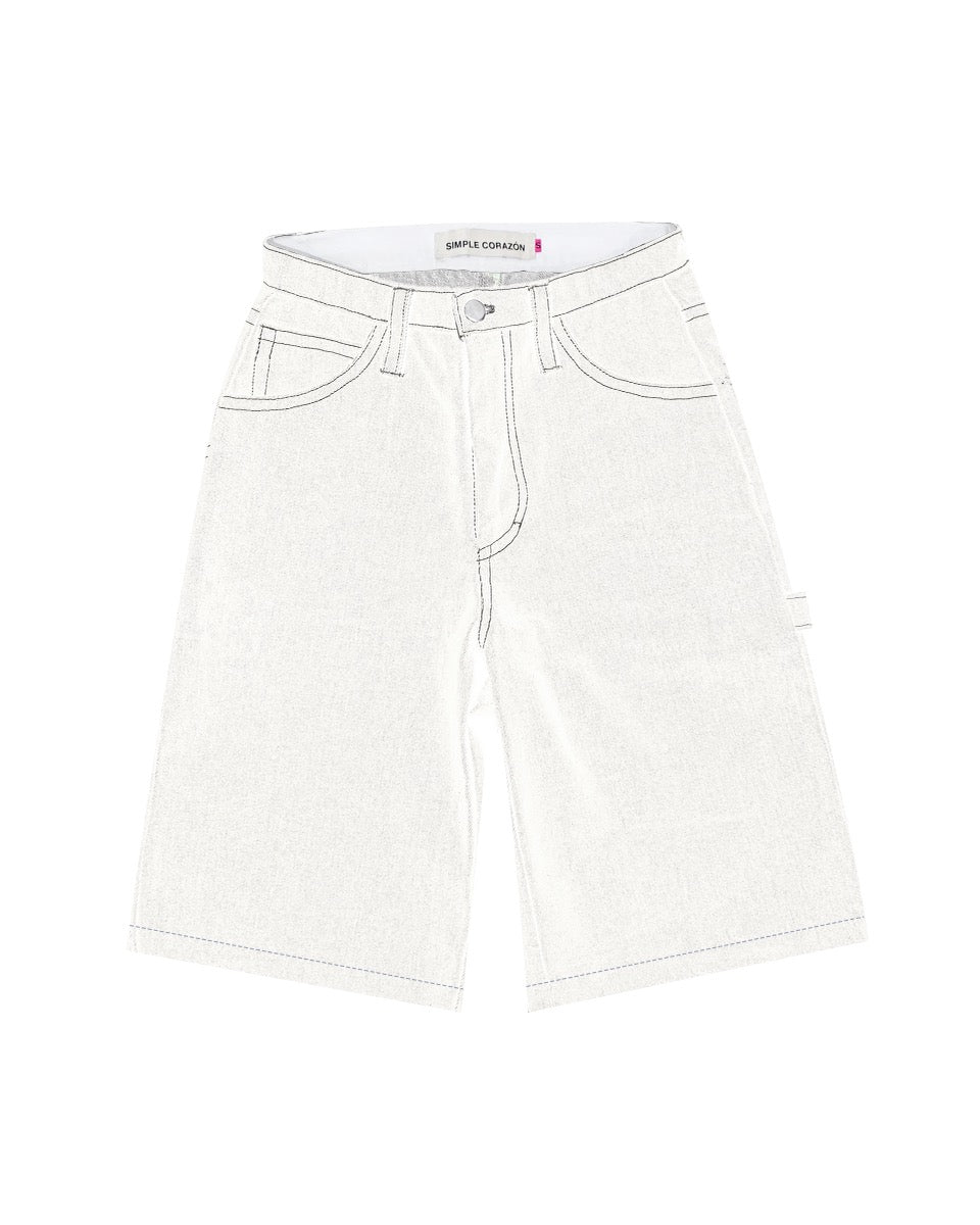 Jorting Jorts - White Denim