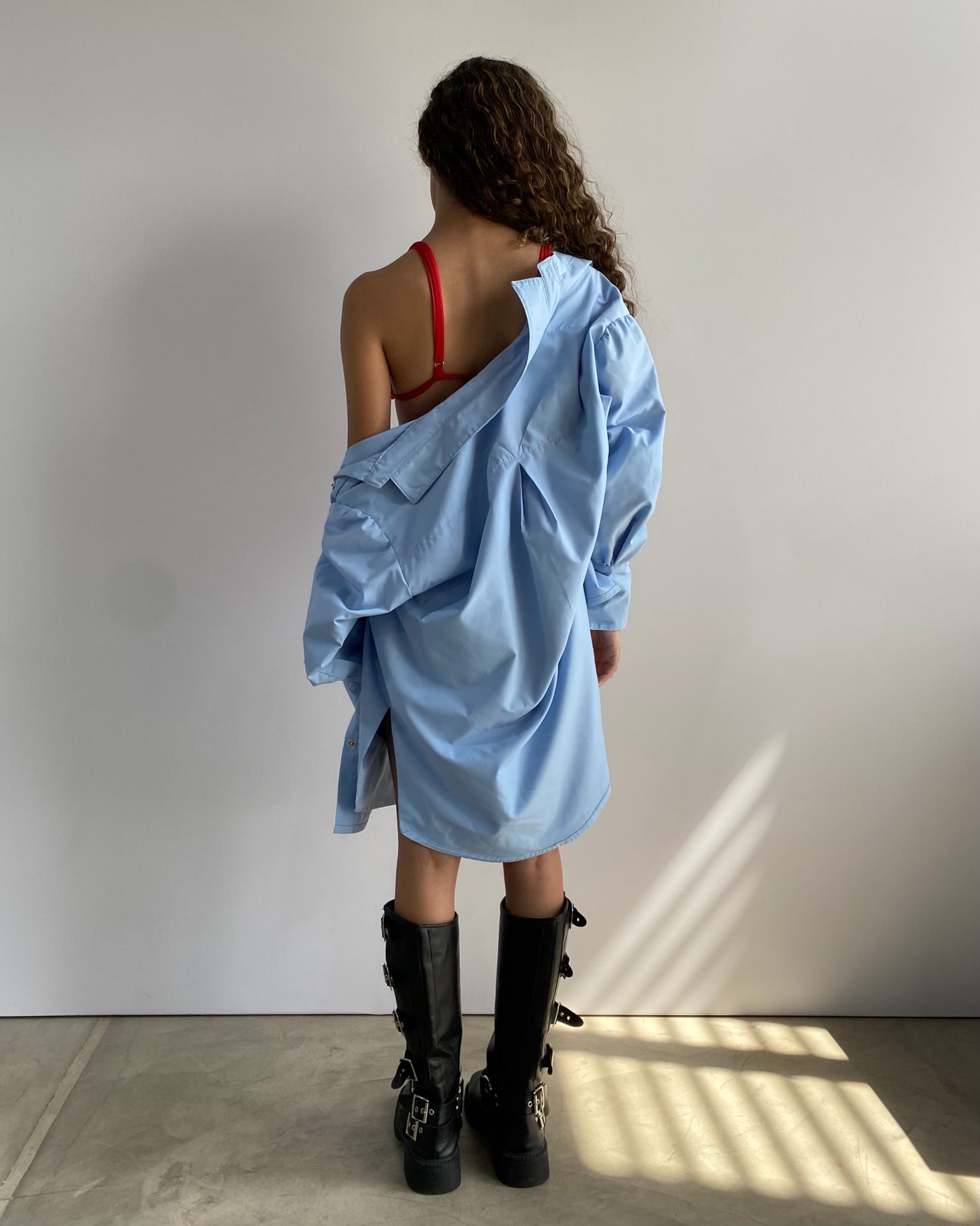 Boyfriend Shirt -Sky Blue