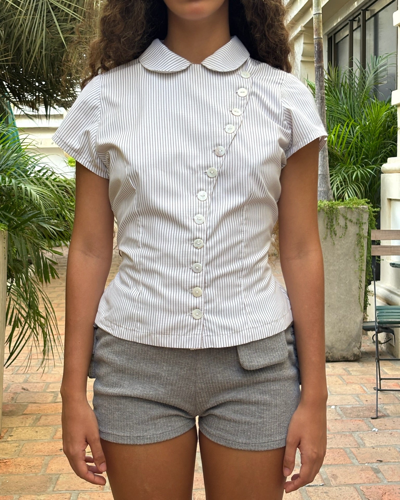 Sonnet Shirt - white stripe