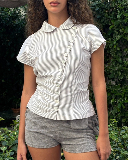 Sonnet Shirt - white stripe