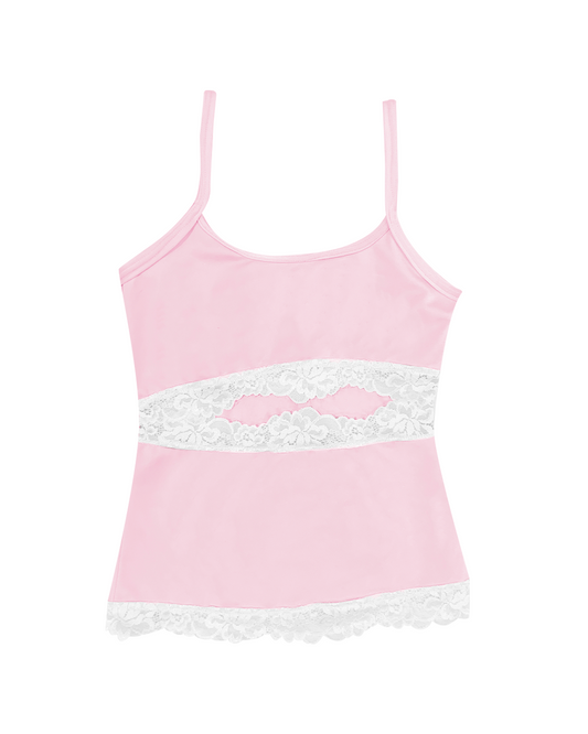 Fleur lace cami - pink