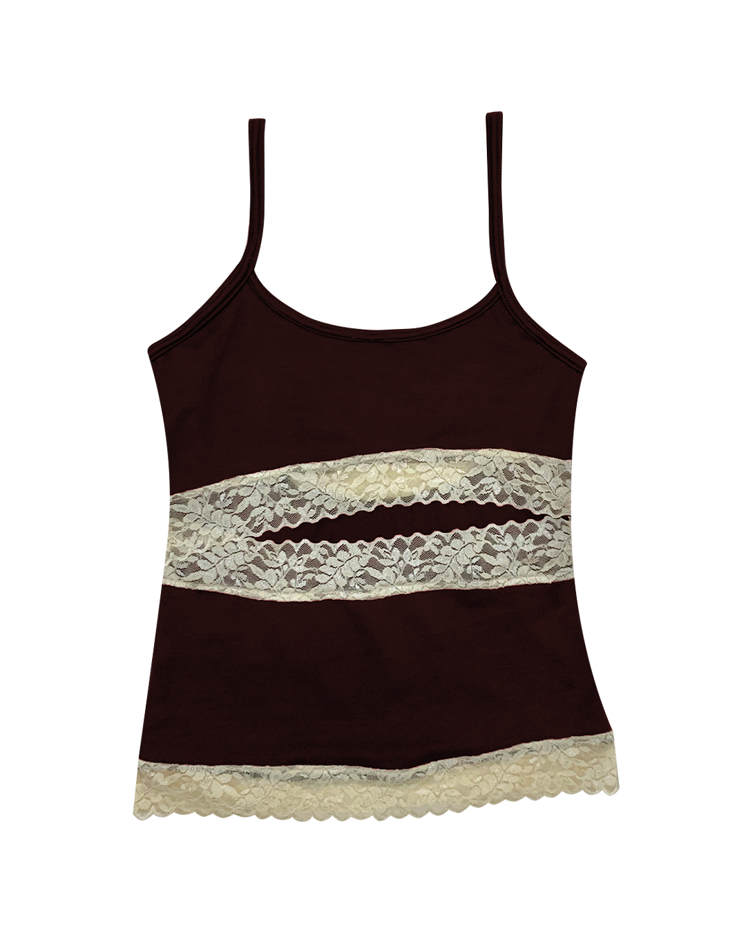 Fleur lace cami - maroon