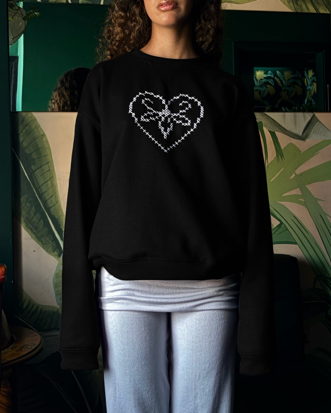 Heirloom fleece crewneck - black