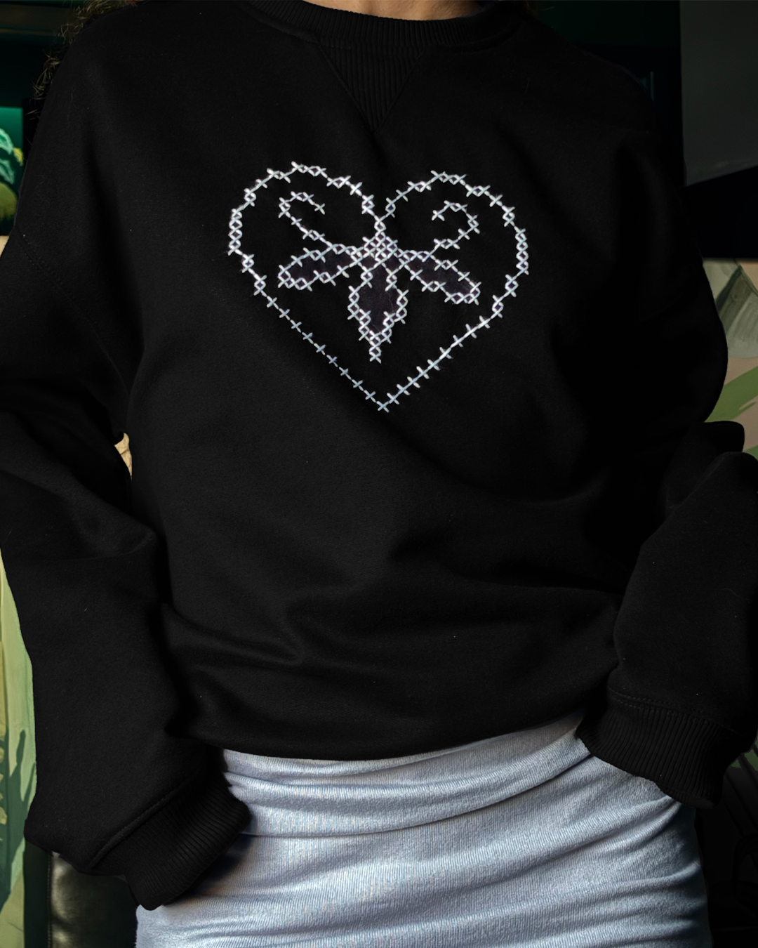 Heirloom fleece crewneck - black