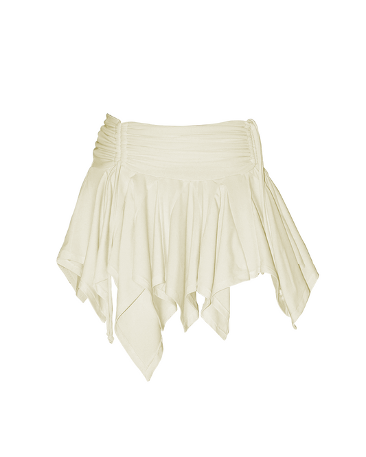 Ridley Ruche Mini Skirt - Ivory